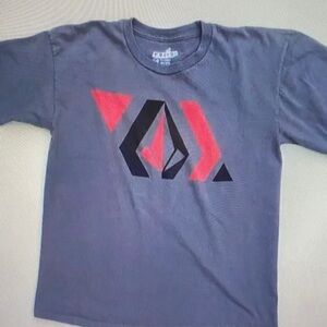 Volcom Gray and Red Kids Tee